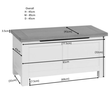 Wynyard White Blanket Box | Assembled