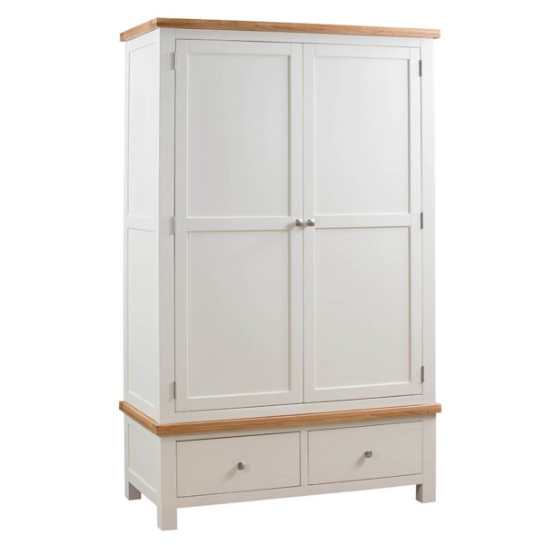 Wynyard Ivory Double Wardrobe With 2 Drawers