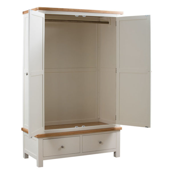 Wynyard Ivory Double Wardrobe With 2 Drawers