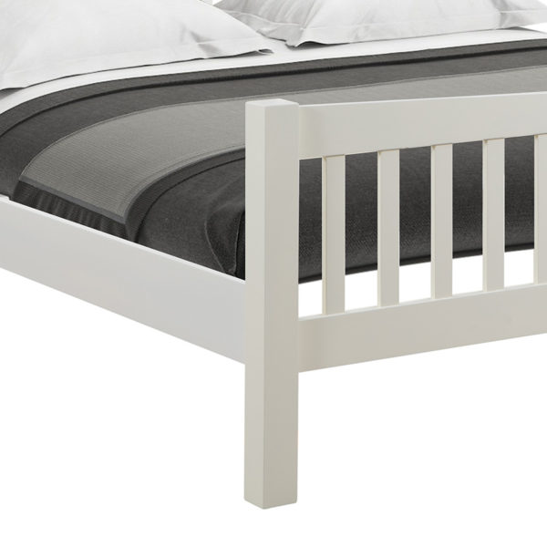 White Wynyard Ivory King Size Bed