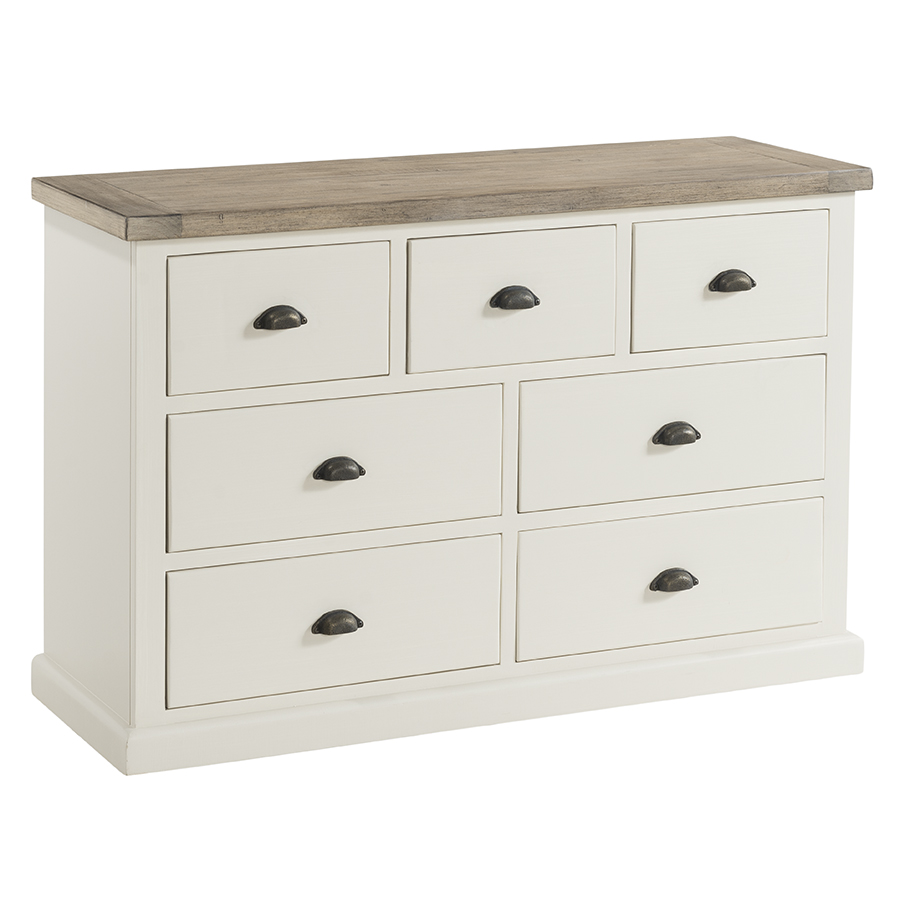 Santorini Painted Ivory 3 Over 4 Chest Fully Assembled Free