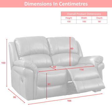 Farnham Tan Leather Sofa 2 Seat Recliner