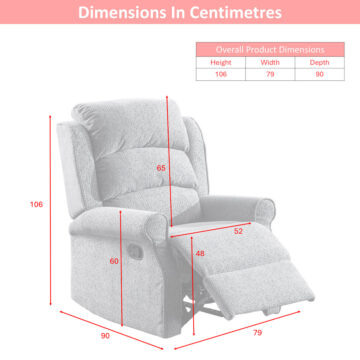 Windsor Reclining Armchair In Latte Fabric