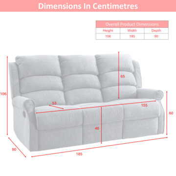 Windsor 3+2 Seat Reclining Suite In Latte Fabric