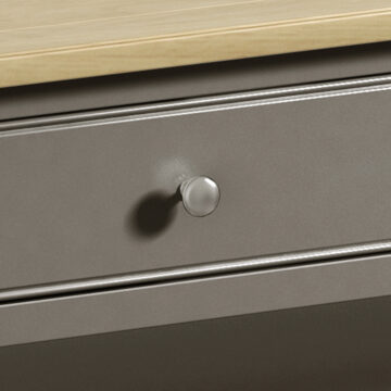 Kirkby Pewter Grey 2 Drawer Coffee Table