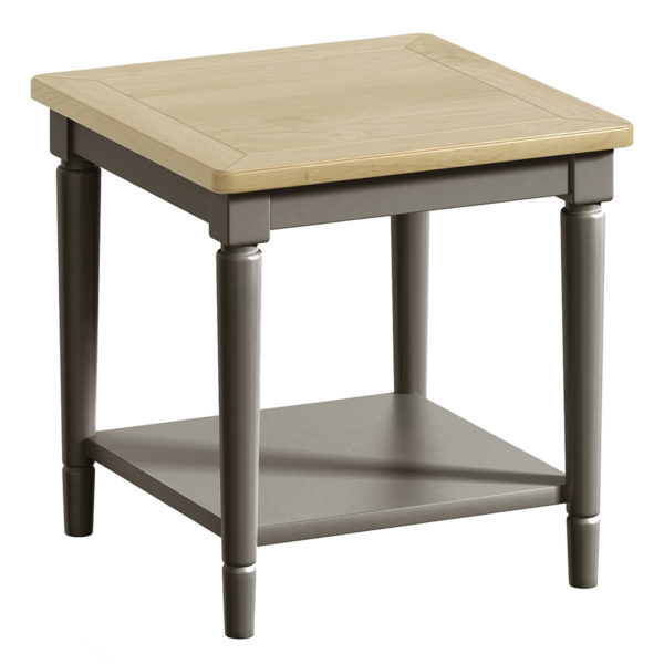 Kirkby Pewter Grey Lamp Table | Fully Assembled