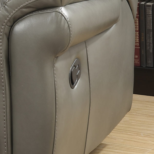Farnham Grey Leather Sofa 2 Seat Recliner