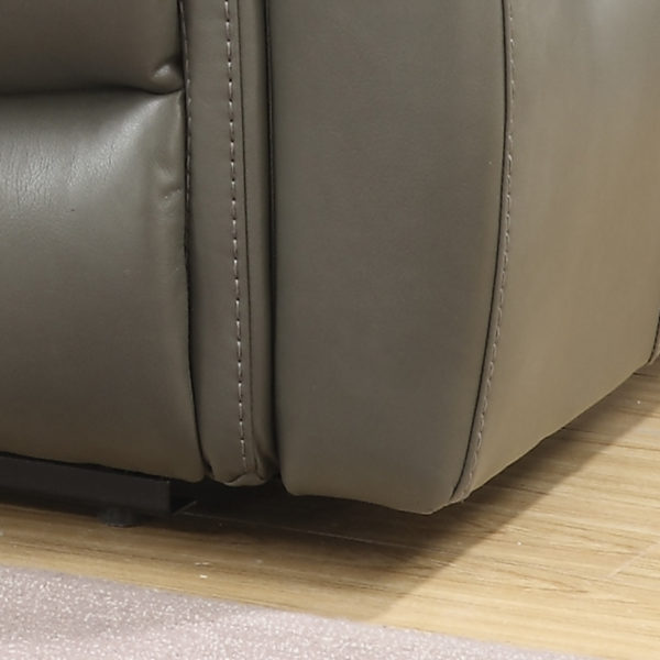 Farnham Grey Leather Sofa 2 Seat Recliner