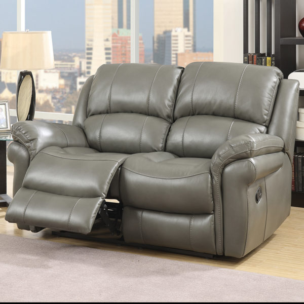 Farnham Grey Leather 3+2 Recliner Suite | Clearance