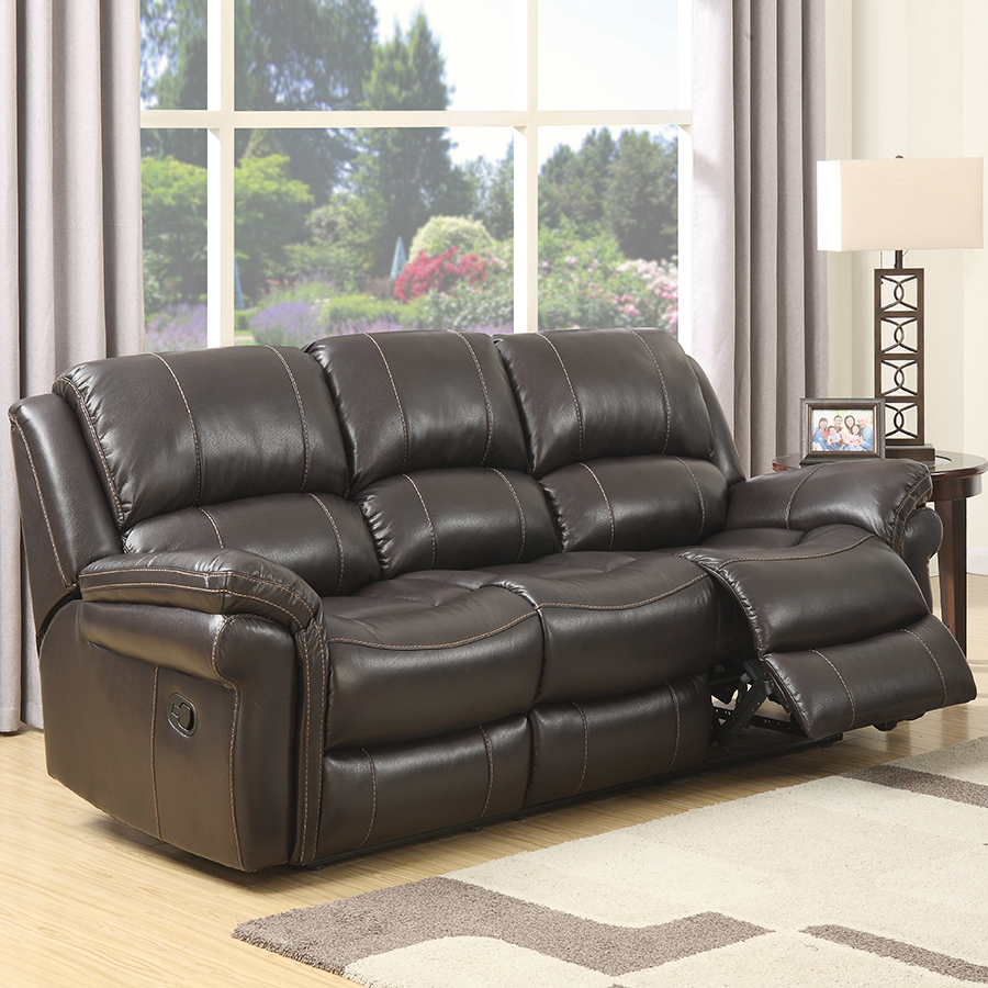 Farnham Brown Leather Sofa 3 Seat | Low Prices & Free Delivery