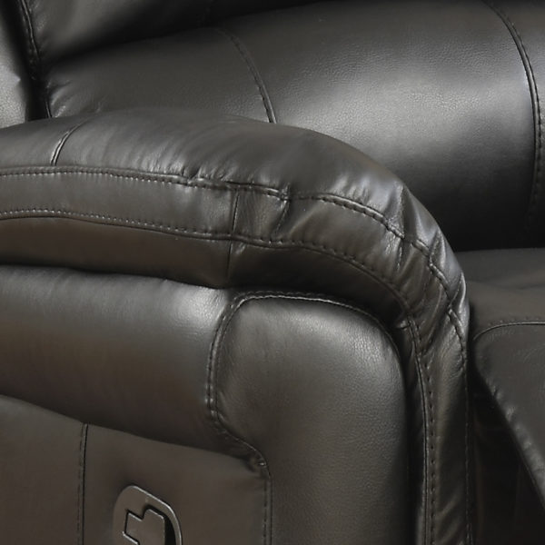 Farnham Black Leather 3+1+1 Recliner Suite