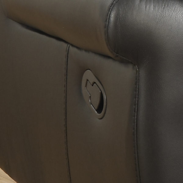 Farnham Black Leather 3+2 Recliner Suite