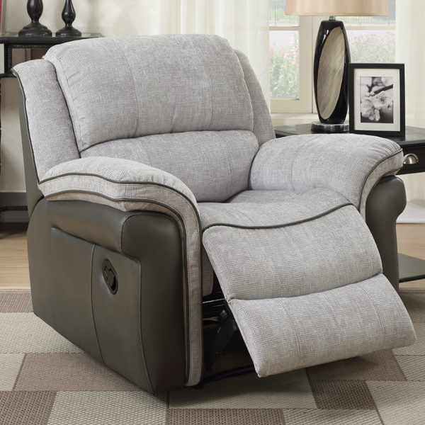 Farnham Fusion Grey Fabric Armchair Recliner | Clearance