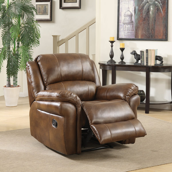Farnham Tan Leather Armchair Electric Recliner