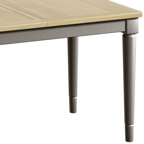 Kirkby Pewter Grey 4ft Extending Dining Table | 125-165cm