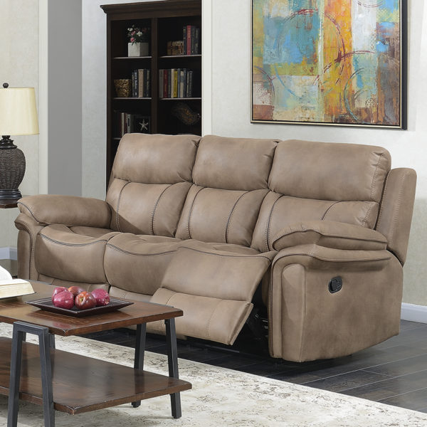 Beige Richmond Sahara Leather 3 Seat Reclining Sofa