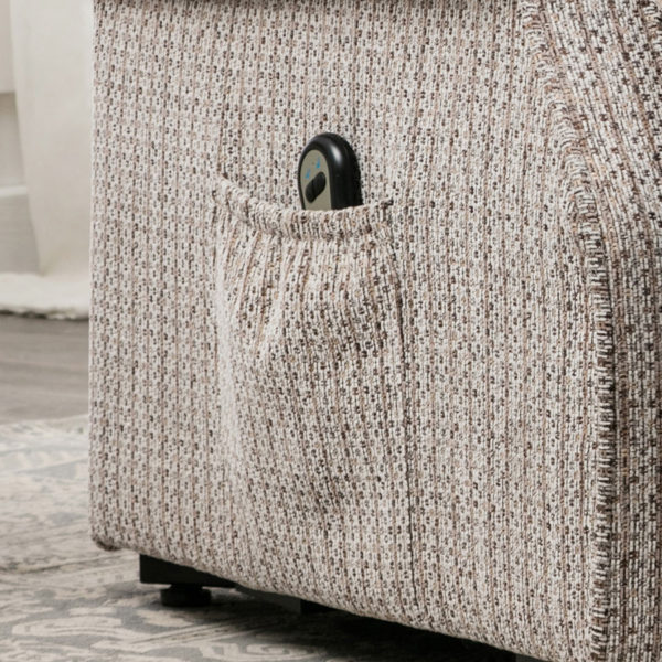 Windsor Electric Riser Recliner Armchair Natural Fabric Grey