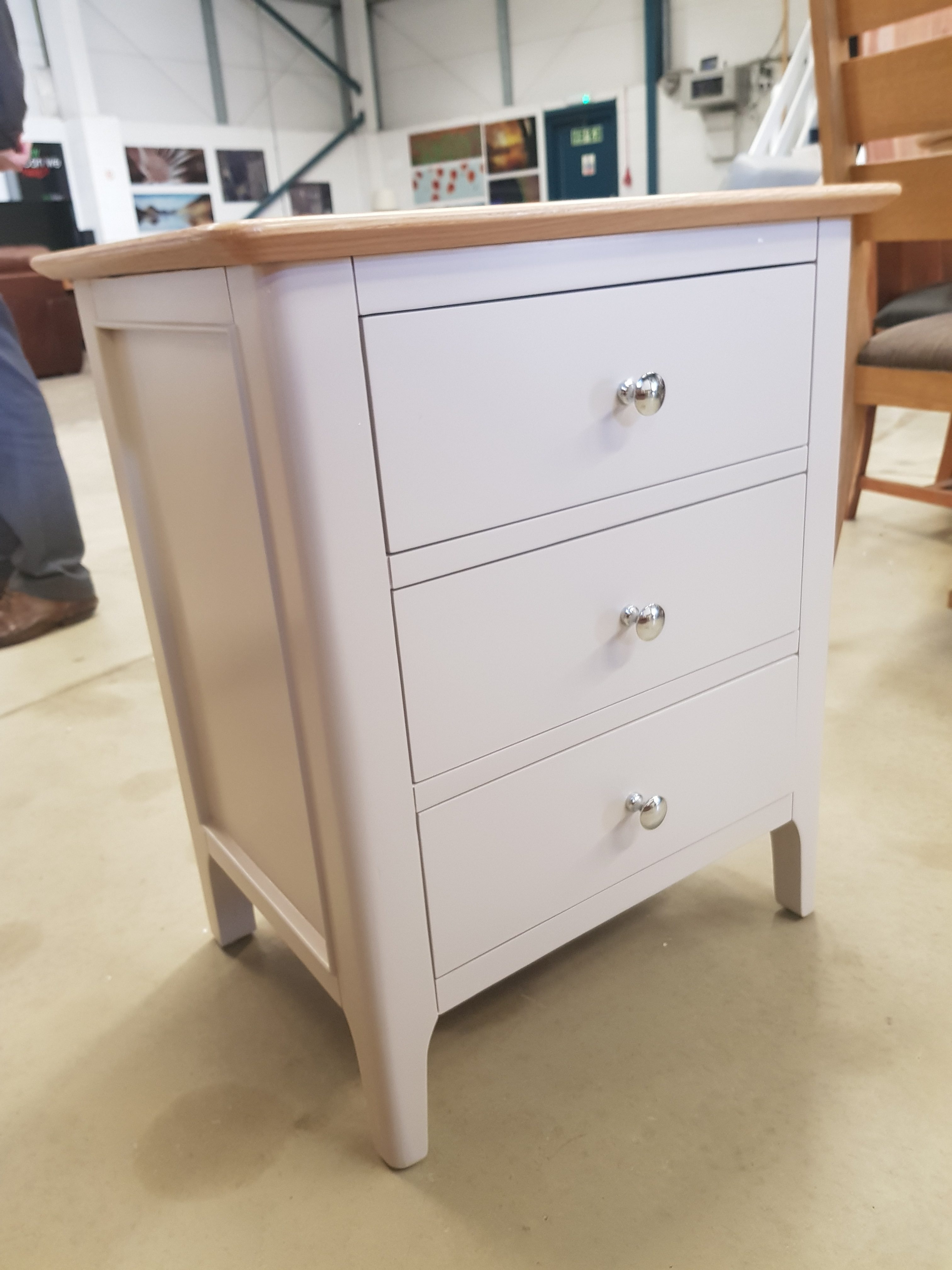 Frosterley Dove Grey Extra Large Bedside Cabinet Clearance