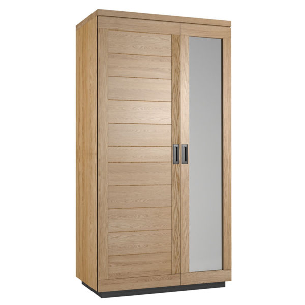 Industrial Oak Double Wardrobe | Natural Oil Finish