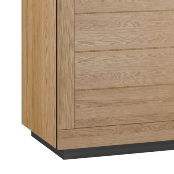 Industrial Oak Double Wardrobe | Natural Oil Finish