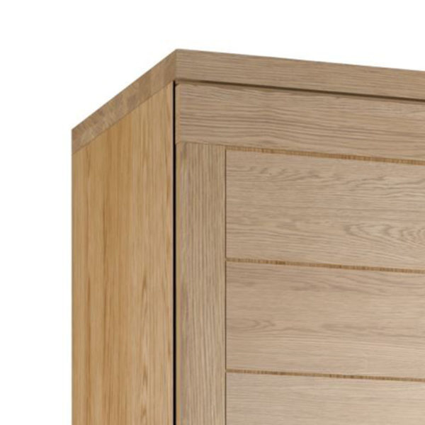 Industrial Oak Double Wardrobe | Natural Oil Finish