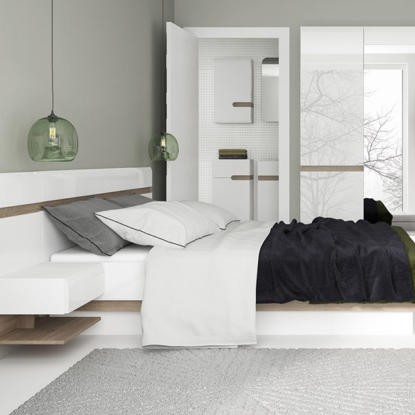 Chelsea White 3 Door Wardrobe With Mirror And Internal Shelving