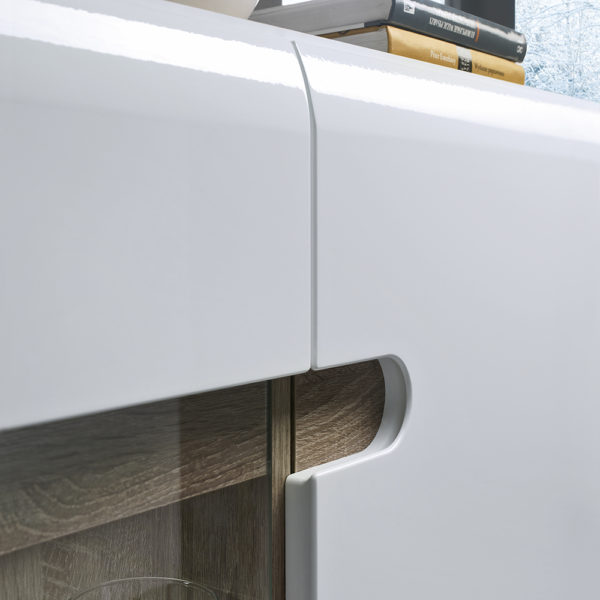 Chelsea White 3 Door Glazed Sideboard | Self Assembly