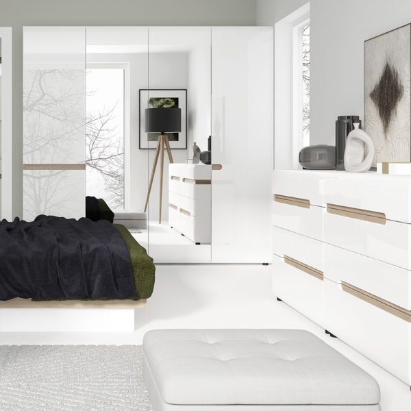Chelsea White 4 Drawer Chest | Self Assembly