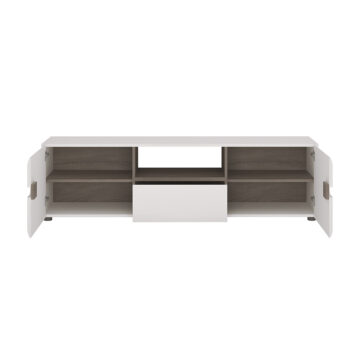 Chelsea White 2 Door 1 Drawer TV Unit 164cm