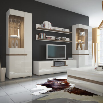 Chelsea White 2 Door 1 Drawer TV Unit 164cm