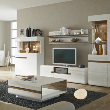 Chelsea White 2 Door 1 Drawer TV Unit 164cm