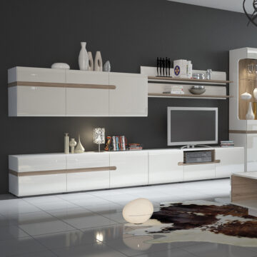 Chelsea White 2 Door 1 Drawer TV Unit 164cm