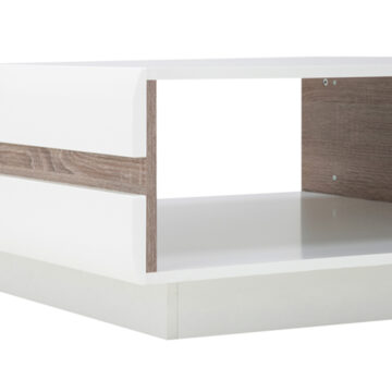 Chelsea White Small Designer Coffee Table | Oak Finish