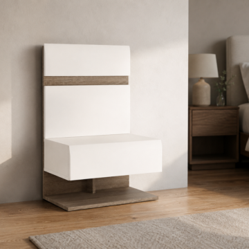Chelsea White Bedside Extension For Bed