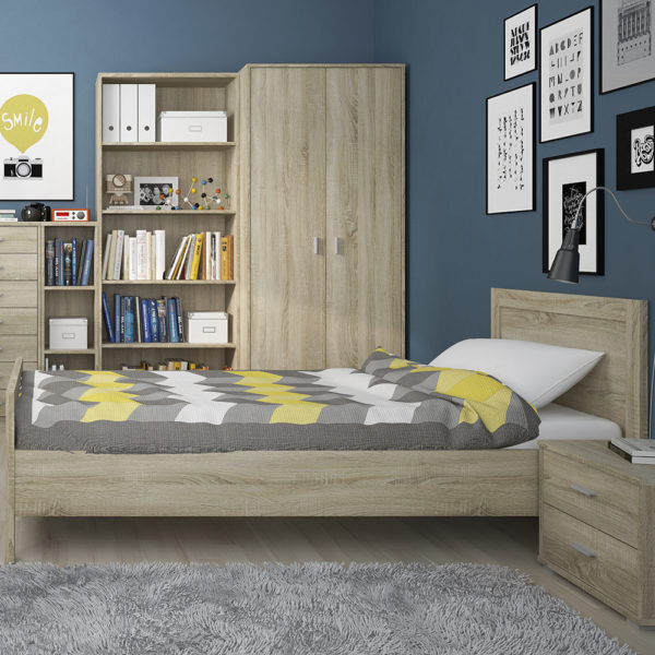 Essentials Tall Wide Bookcase | Sonama Oak | Self Assembly