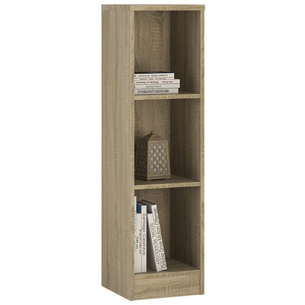 Essentials Medium Narrow Bookcase | Sonama Oak | Self Assembly
