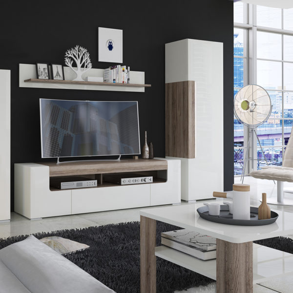 Signature White 140cm wide TV Cabinet | Self Assembly