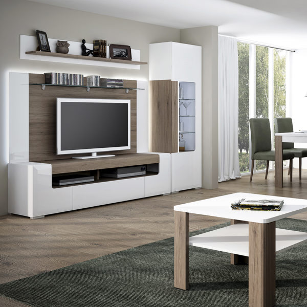 Signature White 190cm wide TV Cabinet | Self Assembly