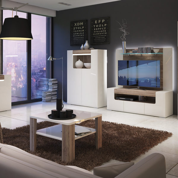 Signature White Coffee Table with Shelf | Self Assembly