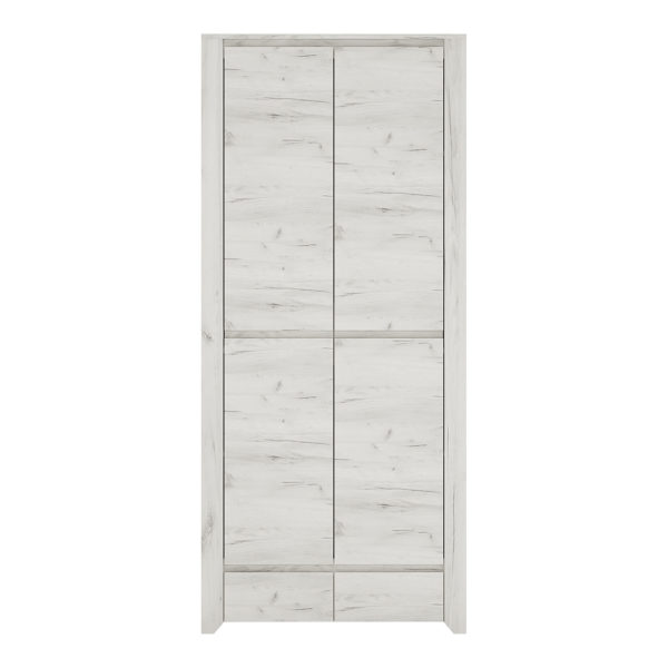 Fiji White Oak 2 Door 2 Drawer Fitted Wardrobe | Clearance
