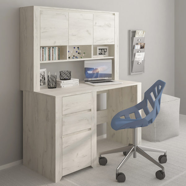 Fiji White Oak Top Unit for Desk | Self Assembly