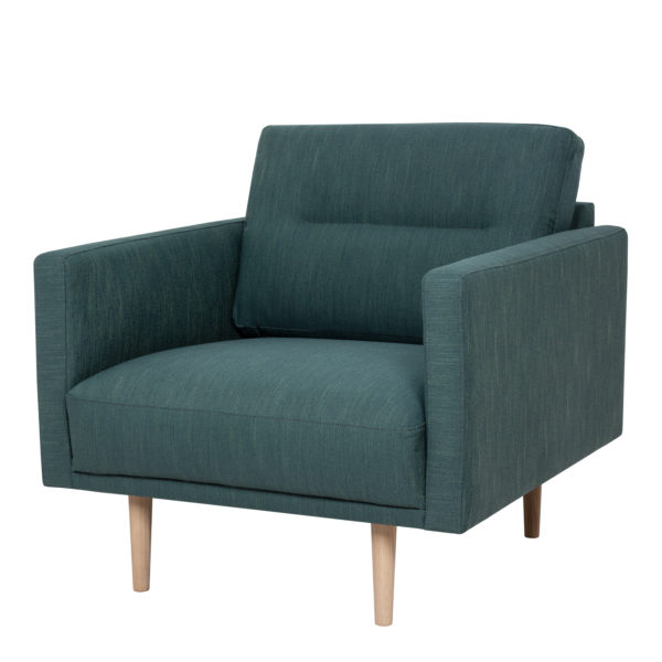 Larvik Armchair | Dark Green | Oak Legs