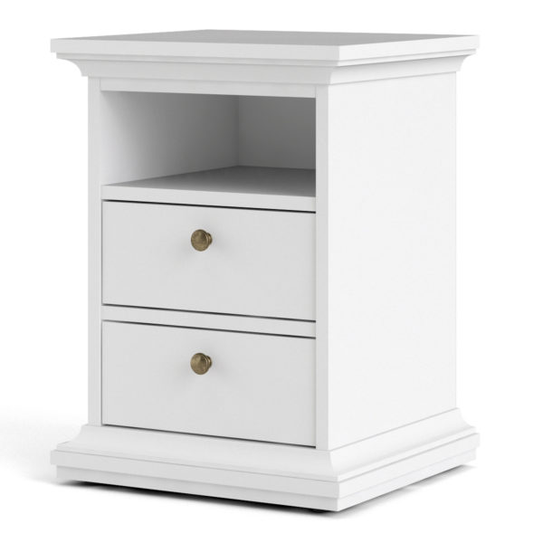 Condo Bedside 2 Drawers | White | Self Assembly
