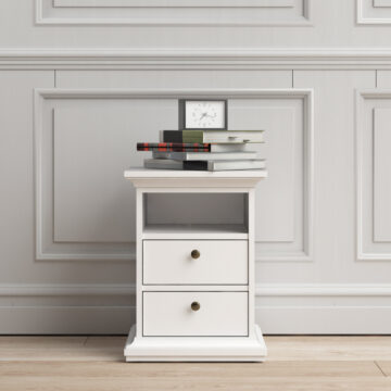 Condo Bedside 2 Drawers | White | Clearance