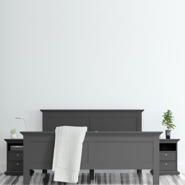 Condo Bedside 2 Drawers | Matt Grey | Self Assembly