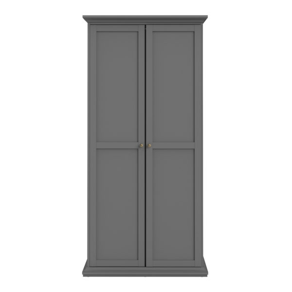 Condo Wardrobe with 2 Doors | Matt Grey
