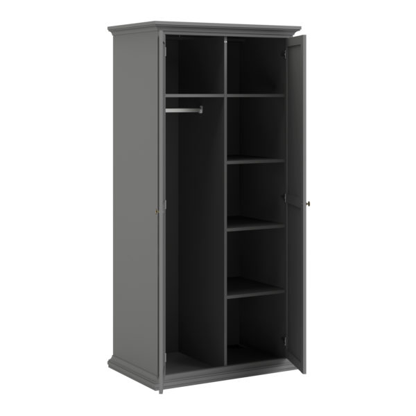 Condo Wardrobe with 2 Doors | Matt Grey