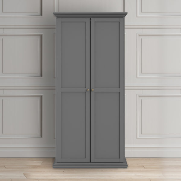 Condo Wardrobe with 2 Doors | Matt Grey