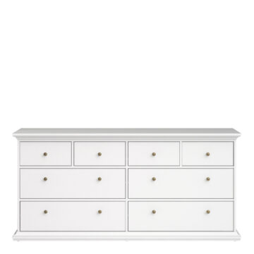 Condo White 4 Over 4 Chest of Drawers