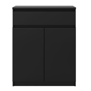 Moderno Matt Black 2 Door 1 Drawer Sideboard